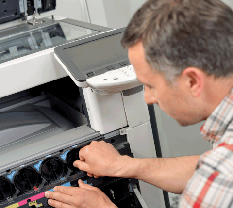 Installation des Druckers durch den Profi.
