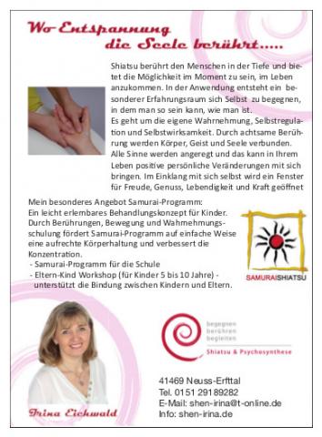 Shiatsu & Psychosynthese I. Eichwald -  in Neuss in Neuss