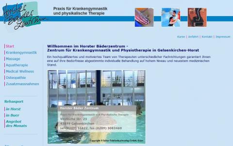 Praxis für Krankengymnastik und physikalische Therapie – Horster Bäder Zentrum in Gelsenkirchen in Gelsenkirchen
