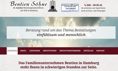 Bestattungsunternehmen Bentien Söhne in Hamburg-Wandsbek: in Hamburg