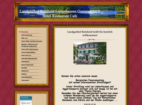 Hotel mit regionaler Küche in Gummersbach: Hotel Landgasthof Reinhold in Gummersbach