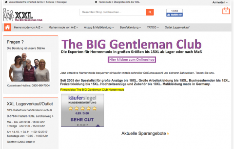 Hochwertige Herrenmode in großen Größen von The BIG Gentleman Club in Hattert in Hattert-Hütte