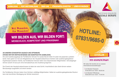 Menschliche und praxisnahe Ausbildungen: Paritätische Schulen für soziale Berufe gGmbH in Hausach  in Hausach