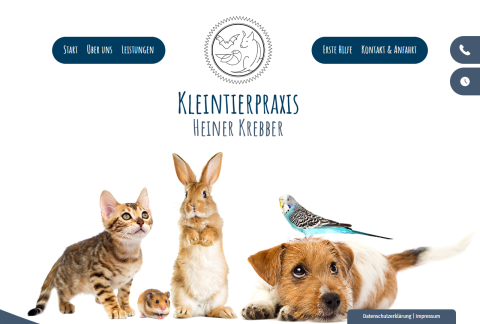 Webseite von: Tierarztpraxis Krebber – Ihr erfahrener Tierarzt in Duisburg Tierarztpraxis Krebber – Ihr erfahrener Tierarzt in Duisburg in Duisburg