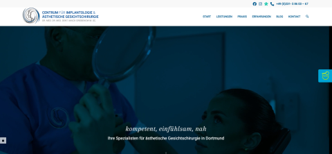 Webseite von: Rekonstruktive Kiefer- und Gesichtschirurgie bei Dr. Griebenow: Form, Funktion und Ästhetik in perfekter Harmonie Rekonstruktive Kiefer- und Gesichtschirurgie bei Dr. Griebenow: Form, Funktion und Ästhetik in perfekter Harmonie in Dortmund