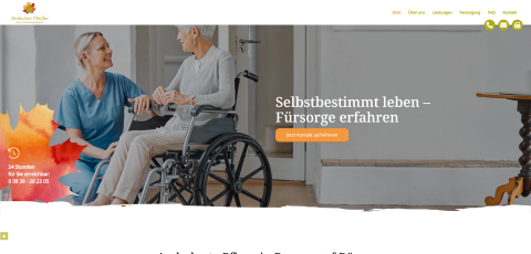 Webseite von: Ambulanter Alten- und Krankenpflegedienst Pfeiffer in Bergen auf Rügen Ambulanter Alten- und Krankenpflegedienst Pfeiffer in Bergen auf Rügen in Bergen auf Rügen