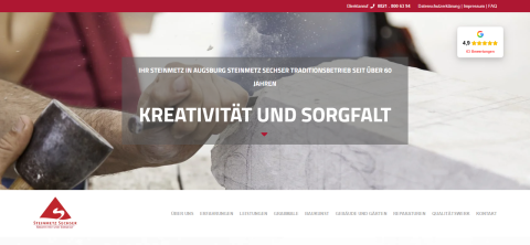 Webseite von: Steinmetz Sechser in Augsburg – individuelle Natursteinarbeiten mit Charakter Steinmetz Sechser in Augsburg – individuelle Natursteinarbeiten mit Charakter in Augsburg