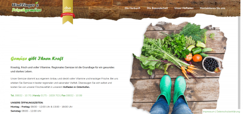 Die Adresse für frisches Gemüse in Osterhofen: Wullinger’s Hofladen in Osterhofen