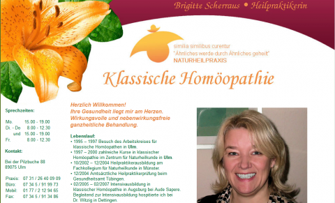Naturheilpraxis in Ulm: Heilpraktikerin Brigitte Scherraus in Ulm