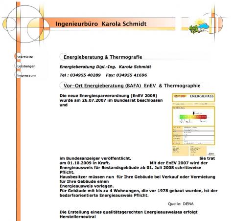 Ingenieurbüro für Energieberatung & Thermographie in Schköna in Gräfenhainichen OT. Schköna