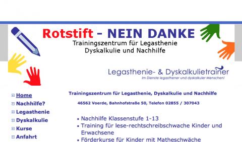 Trainingszentrum für Legasthenie, Dyskalkulie und Nachhilfe:  Rotstift – NEIN DANKE in Voerde