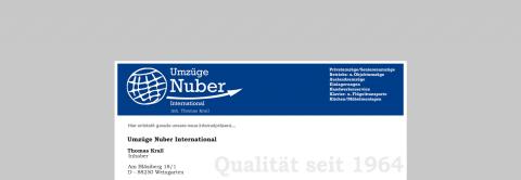 Umzüge Nuber: Internationale Umzüge aller Art in Weingarten