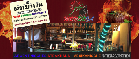 Ihr Steakhaus Restaurant Mendoza in Potsdam – leckeres Essen und eine gemütliche Atmosphäre in Potsdam