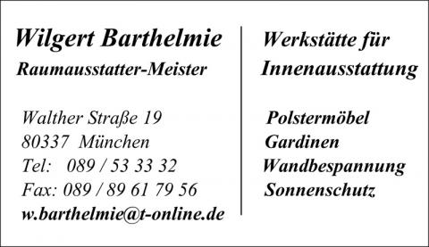 Raumausstattermeister und Polsterei Wilgert Barthelmie München in München