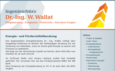 Energieberatung in Berlin: Ingenieurbüro Dr. Ing. W. Wallat in Berlin