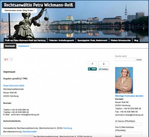 Erfahrung für das gute Recht – Rechtsanwaltskanzlei Petra Wichmann-Reiß in Hamburg in Hamburg