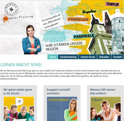 Nachhilfeschule Memory Schülertraining in Mecklenburg-Vorpommern und Brandenburg in Pasewalk
