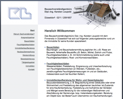 Bausachverständigenbüro Dipl.-Ing. Karsten Leupold in Düsseldorf – Er findet alle Bauschäden in Düsseldorf