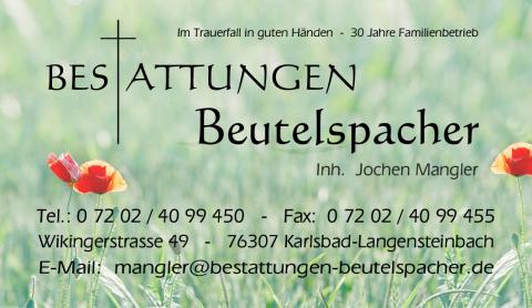 Beutelspacher Bestattungen - Bestattung in Karlsbad in Karlsbad