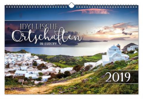 Naturkalender mit malerischen Ortschaften Landschaften und idyllische Orte