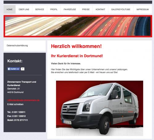 Firmenprofil von: Zimmermann Transport- und Kurierdienst - Kurierdienst in Dortmund