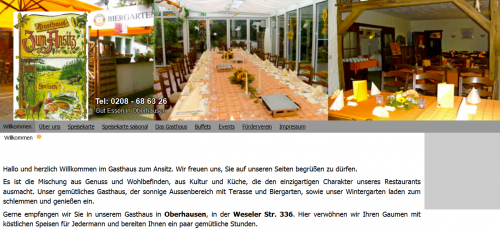 Firmenprofil von: Gasthaus zum Ansitz – Gastlichkeit und Gemütlichkeit in Oberhausen