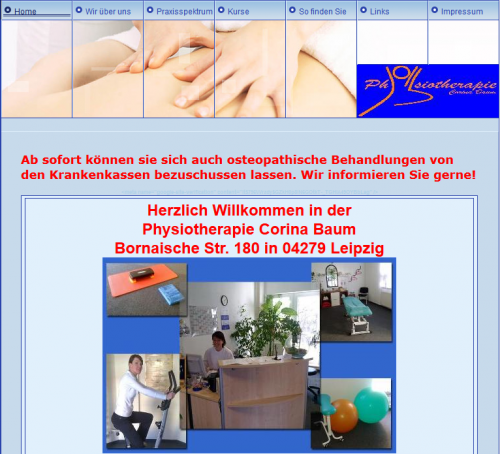 Firmenprofil von: Praxis für Physiotherapie Corina Baum in Leipzig