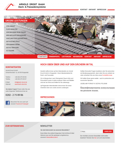 Firmenprofil von: Dachdecker Arnold Drost GmbH in Wuppertal