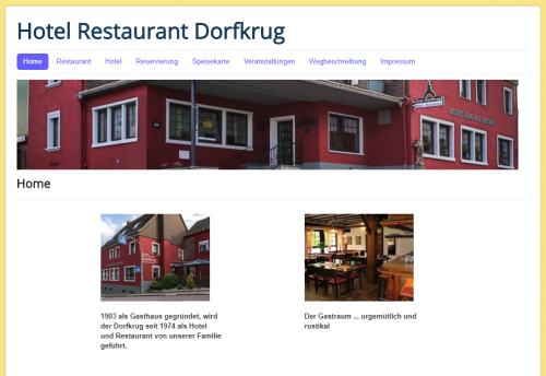 Firmenprofil von: Köstlich speisen und komfortabel übernachten im Mandelbachtal: Hotel und Restaurant Dorfkrug