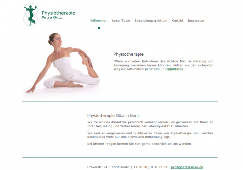 Firmenprofil von: Physiotherapie Petra Götz in Berlin
