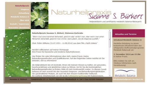Firmenprofil von: Naturheilpraxis Susanne S. Bürkert in Stutensee-Blankenloch