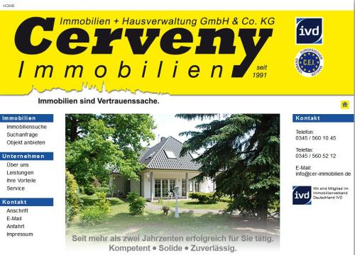 Firmenprofil von: Cerveny Immobilien und Hausverwaltung GmbH & Co. KG in Halle/Saale