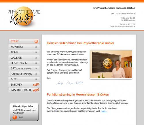 Firmenprofil von: Physiotherapie Köhler in Hannover