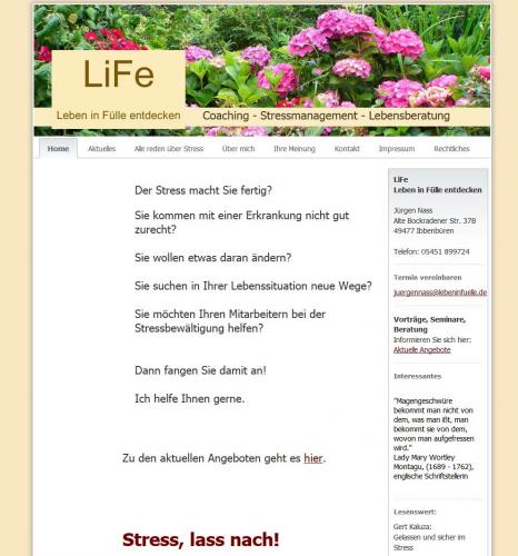 Firmenprofil von: LiFe – Leben in Fülle entdecken: Coaching – Stressmanagement – Lebensberatung in Ibbenbüren
