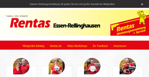 Firmenprofil von: Rentas Mietgeräte + Service in Essen