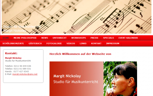 Firmenprofil von: Studio für Musikunterricht Margit Nickolay in Düsseldorf