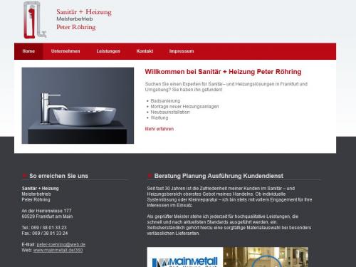 Firmenprofil von: Sanitär + Heizung Meisterbetrieb Peter Röhring in Frankfurt am Main