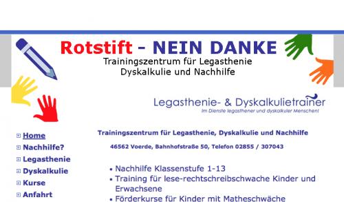 Firmenprofil von: Trainingszentrum für Legasthenie, Dyskalkulie und Nachhilfe:  Rotstift – NEIN DANKE