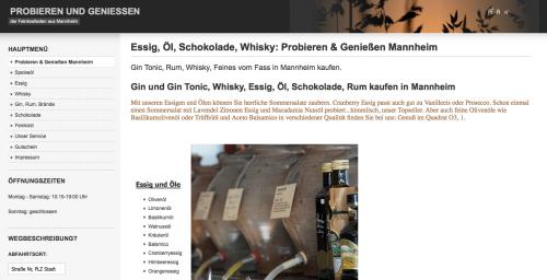 Firmenprofil von: Köstliche Feinkost und Spirituosen: Feinkostladen "Probieren und Genießen" in Mannheim