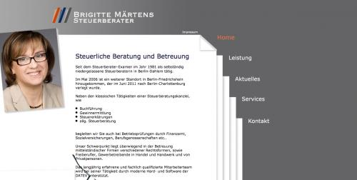 Firmenprofil von: Steuerberatung und Existenzgründungsberatung in Berlin: Steuerberaterin Brigitte Märtens