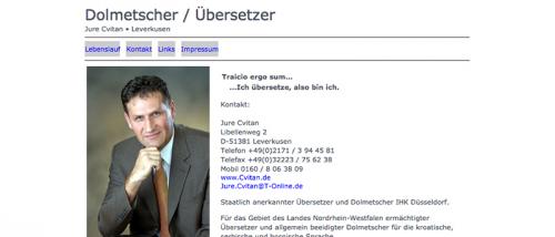 Firmenprofil von: Jure Cvitan Übersetzungen in Leverkusen: