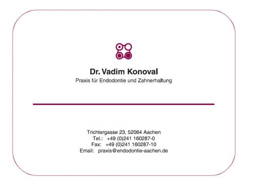 Firmenprofil von: Praxis für Endodontie und Zahnerhaltung Dr. Vadim Konoval in Aachen