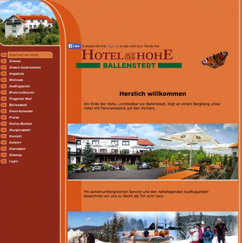 Firmenprofil von: Hotel auf der Hohe in Ballenstedt 