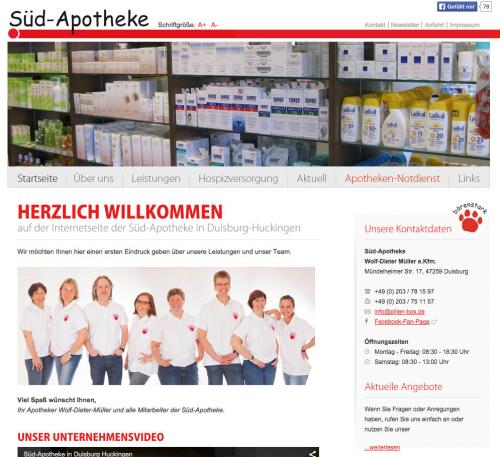 Firmenprofil von: Süd-Apotheke Wolf-Dieter Müller e.Kfm. in Duisburg