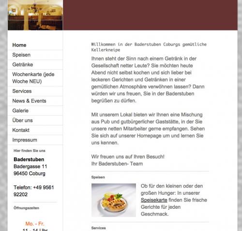 Firmenprofil von: Restaurant Baderstuben König in Coburg 
