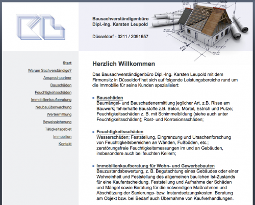 Firmenprofil von: Bausachverständigenbüro Dipl.-Ing. Karsten Leupold in Düsseldorf – Er findet alle Bauschäden