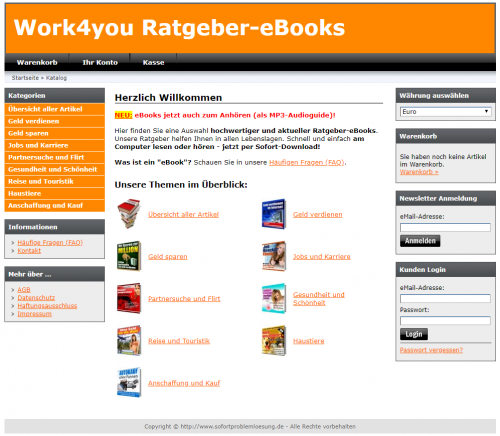 Firmenprofil von: Altersarmut mit Work4you Ratgeber-eBooks bekämpfen