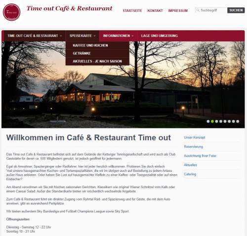 Firmenprofil von: Traumhafte Firmenessen: Time out Café & Restaurant in Essen