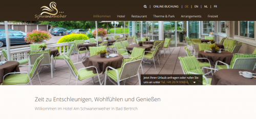 Firmenprofil von: Kururlaub in Rheinland-Pfalz: Hotel am Schwanenweiher in Bad Bertrich
