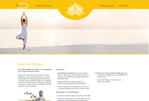 Firmenprofil von: Yoga Gabriele Niehuis in Oberhaching